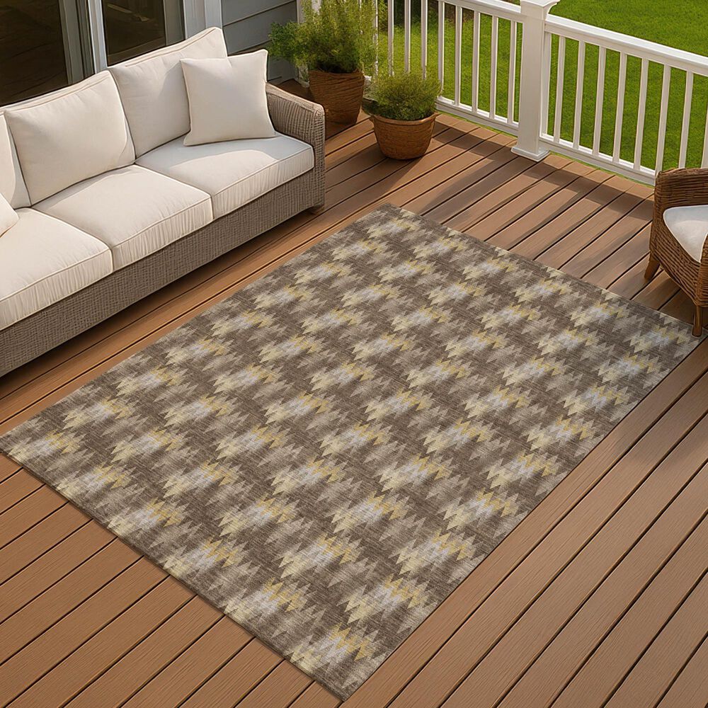 Dalyn Rug Company Soft Essentials Chevron Chocolate 8' x 10' Area Rug, , large