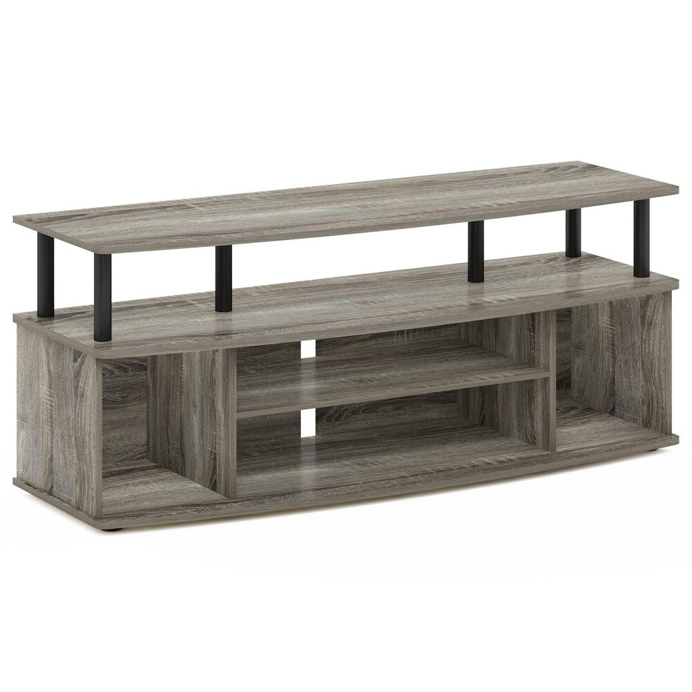 HOMLUX 47.2" Large Entertainment Center Stand for TV up to 55" in French Oak and Black, , large