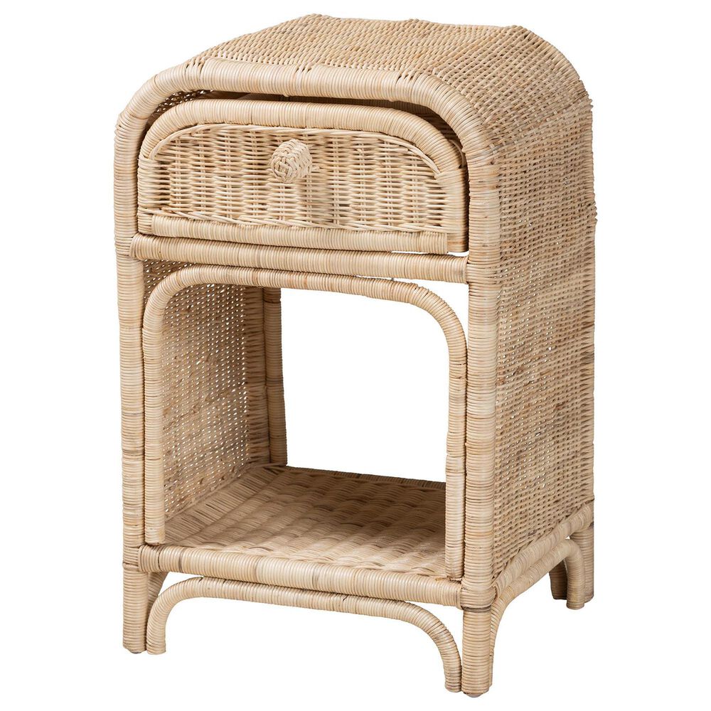 Baxton Studio Magni 1-Drawer Nightstand in Natural Brown, , large