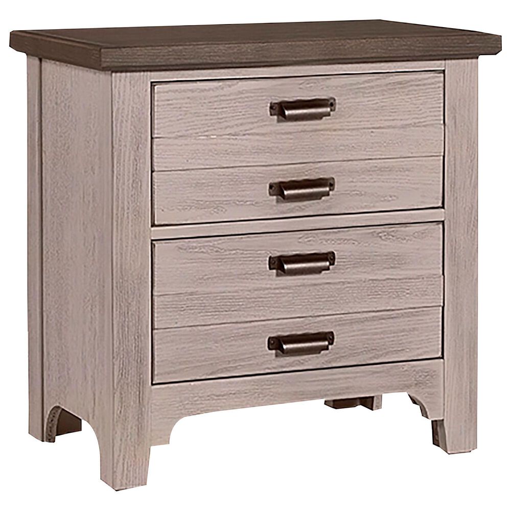 Viceray Collections Bungalow 2 Drawer Nightstand in Dover Grey and Folkstone, , large
