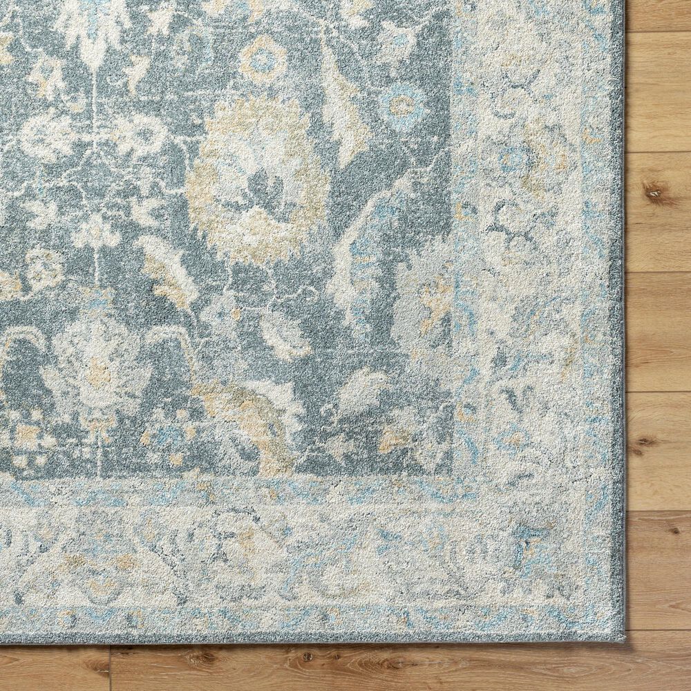 Surya Avellino 5&#39;3&quot; x 7&#39; Light Beige, Gray, Pale Blue, Tan, Deep Teal, Denim and Light Olive Area Rug, , large