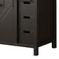 Lexora Home Marsyas 48" Single Bathroom Vanity in Brown with 2 cm White Cultured Marble Top and Rectangular Sink, , large