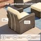 HOMLUX 8-Piece Patio Conversation Set with Fire Pit Table in Beige, , large