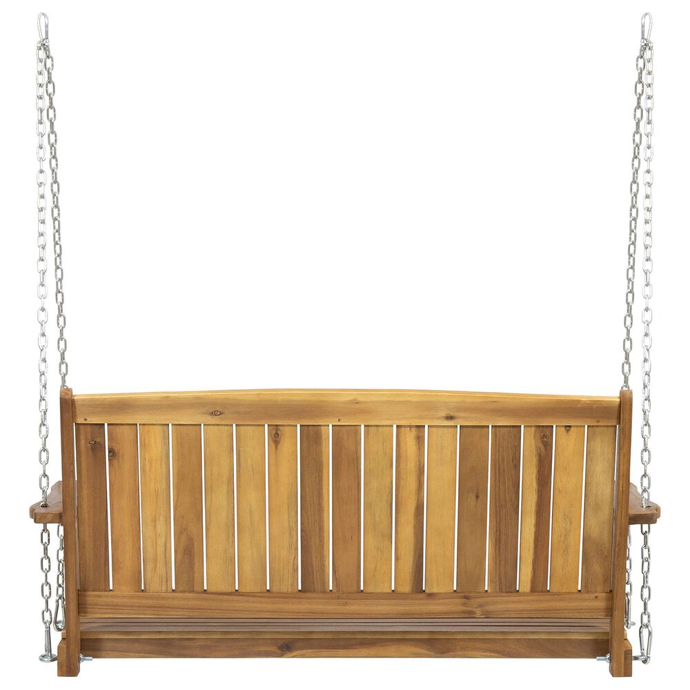 Noble House Tambora Patio Porch Swing in Teak Brown, , large