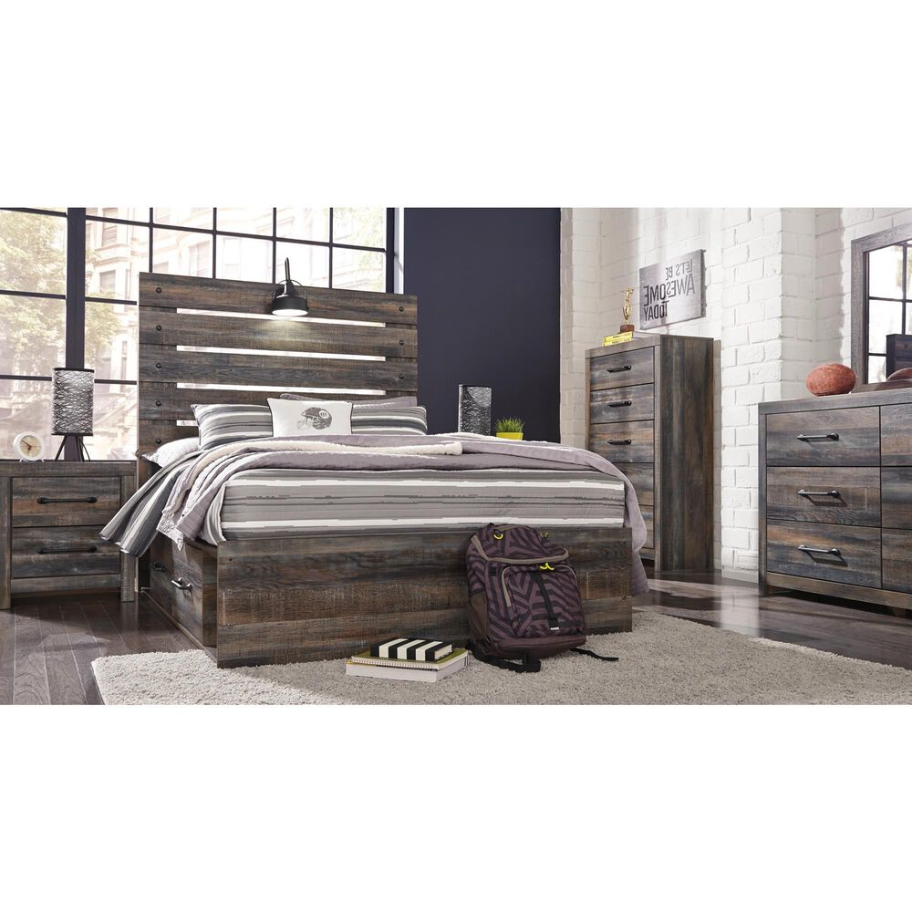 Ashley Drystan Full Storage Bed with 4 Drawers in Brown Rustic, , large