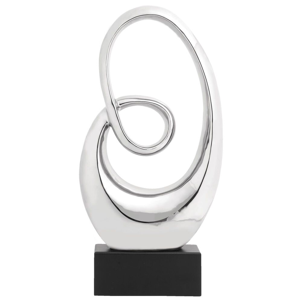 Maple and Jade 21" Abstract Sculpture in Silver, , large