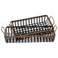 Maple and Jade 2-Piece Grid Wood Tray in Matte Black and Brown, , large