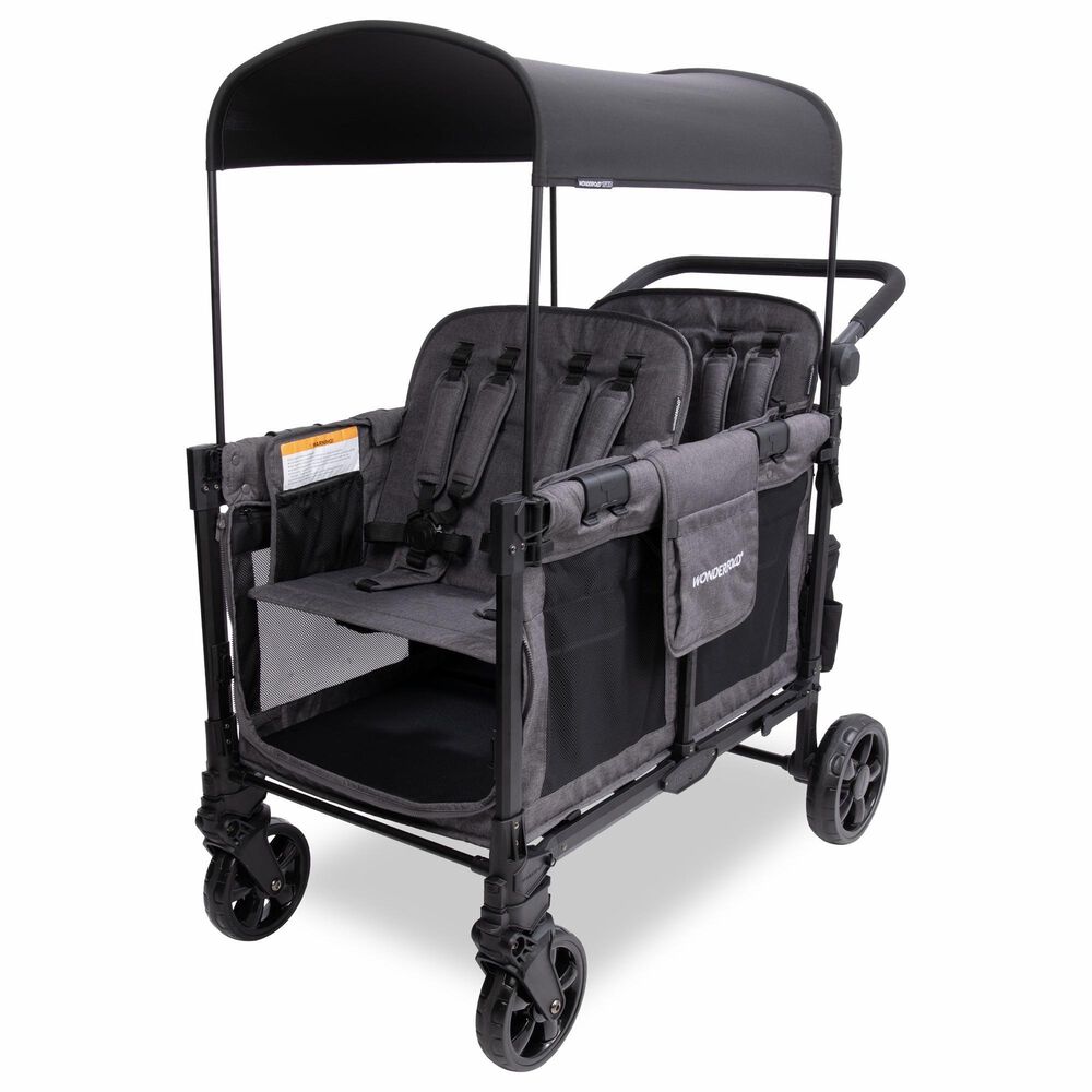 Wonderfold Elite Pro 4-Seater Stroller Wagon in Charcoal Gray, , large