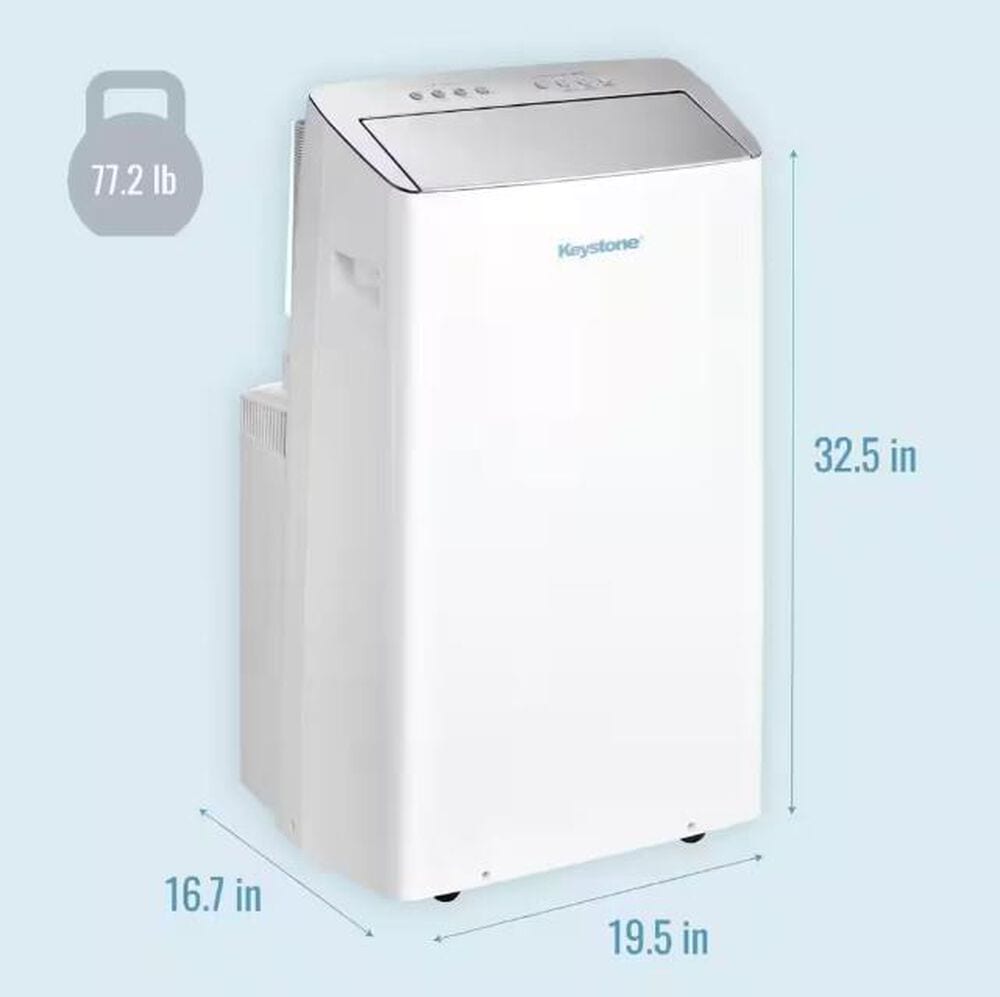 Keystone 12000 BTU Portable Air Conditioner with Remote Control in White, , large