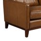 Italiano Furniture Weston Stationary Leather Sofa and Loveseat Set in Highland Brown, , large