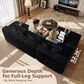 HOMLUX 2-Piece L-Shaped Sectional with Left Facing Chaise in Black, , large