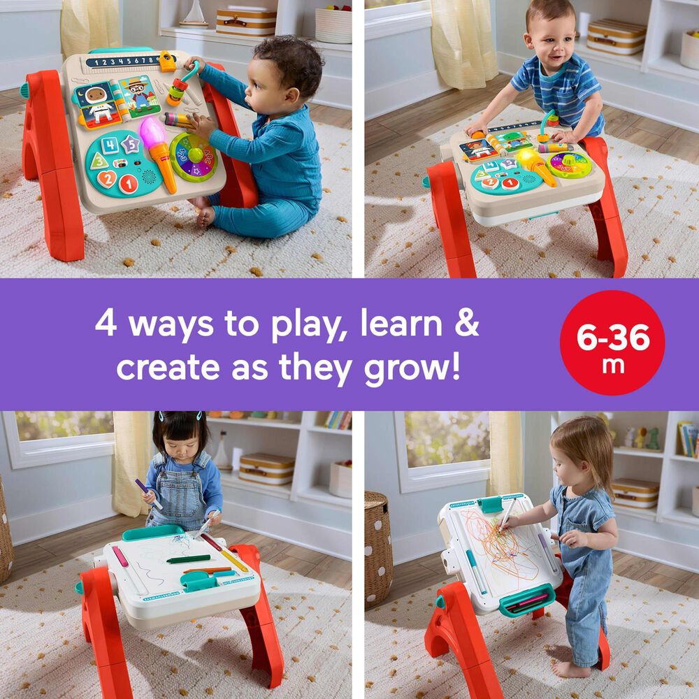 Fisher Price Laugh and Learn 4-In-1 Activity Table with Easel in Multicolor, , large