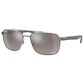 Ray-Ban Sunglasses with Grey Lenses in Polished Gunmetal, , large