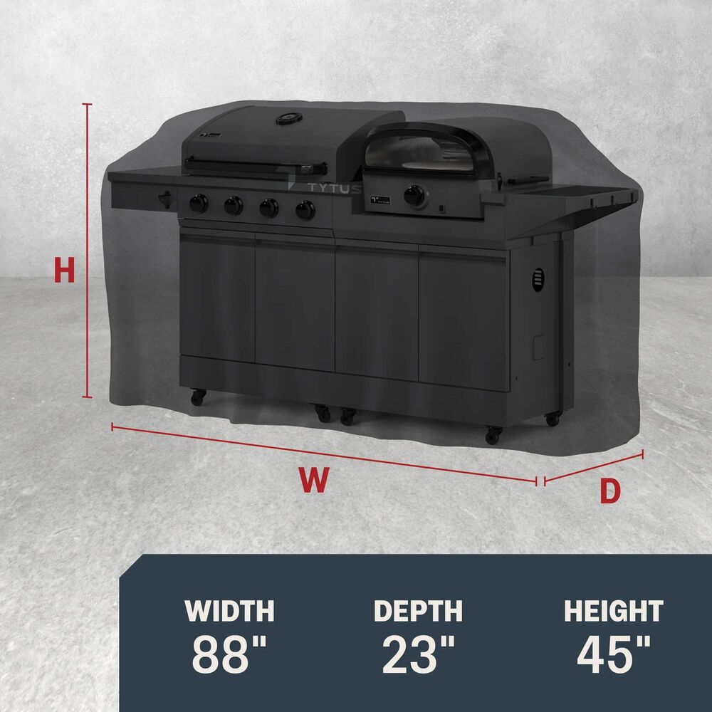 Tytus 88 Modular Duo Grill Cover in Black, , large