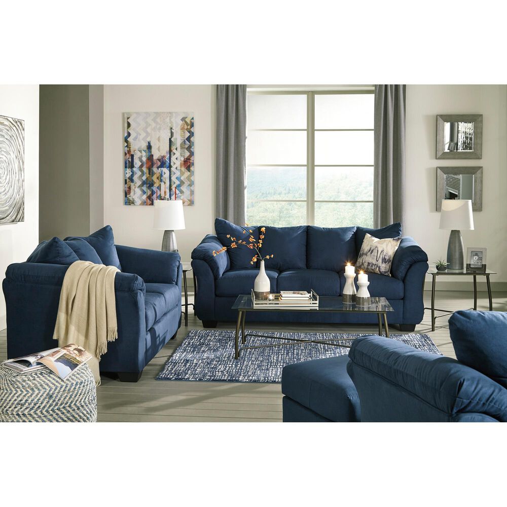 Ashley Darcy Ottoman in Blue, , large