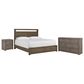 Riva Ridge Modern Loft King Storage Panel Bed with Dresser and Nightstand in Greystone, , large