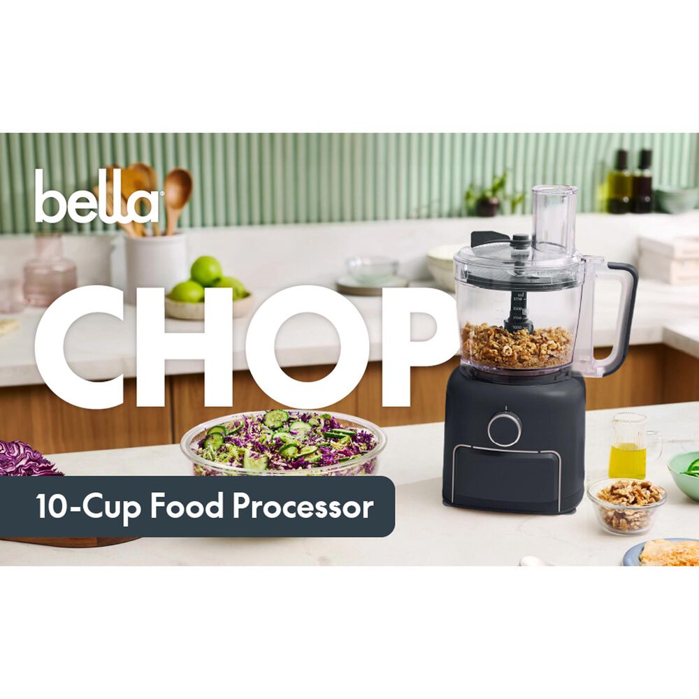 Bella Prep and Store 10-Cup Food Processor in Slate, , large