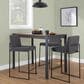 Lumisource Fuji High Back Counter Stool with Charcoal Fabric Cushion in Black (Set of 2), , large