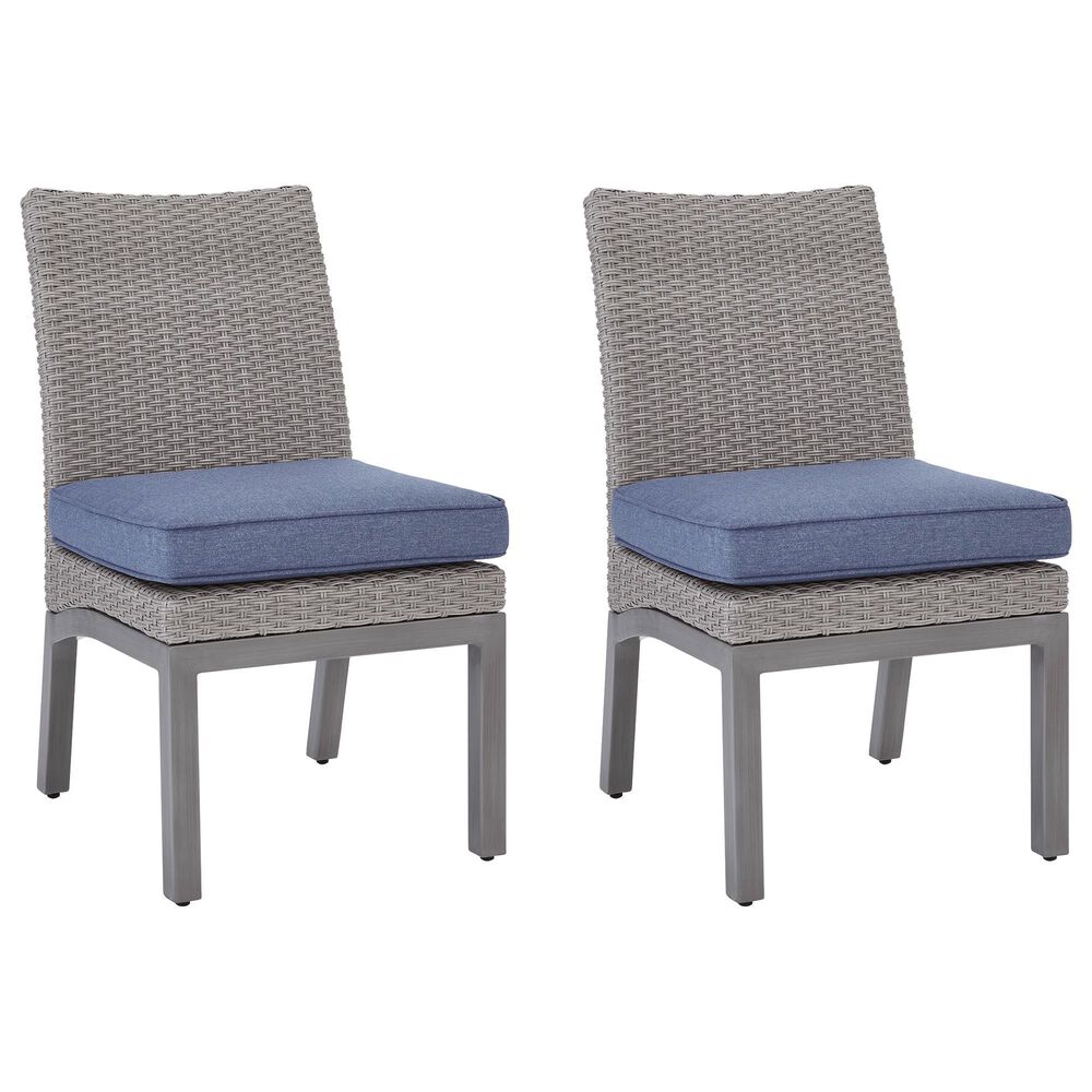 Ashley Half Moon Beach Patio Side Chair with Cushion in Gray (Set of 2), , large