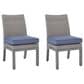 Ashley Half Moon Beach Patio Side Chair with Cushion in Gray (Set of 2), , large
