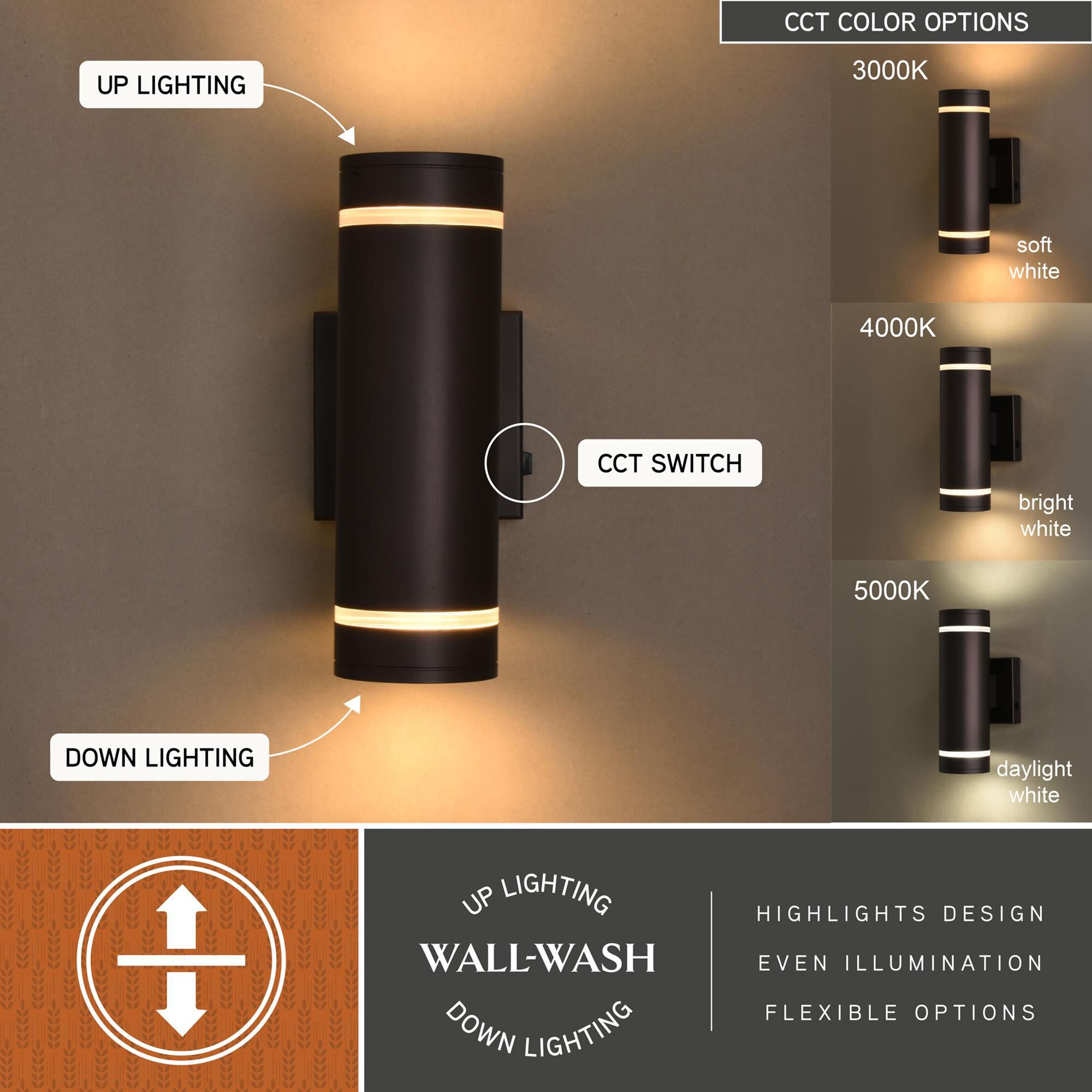 Vaxcel Chiasso 2-Light Outdoor Wall Sconce in Deep Bronze