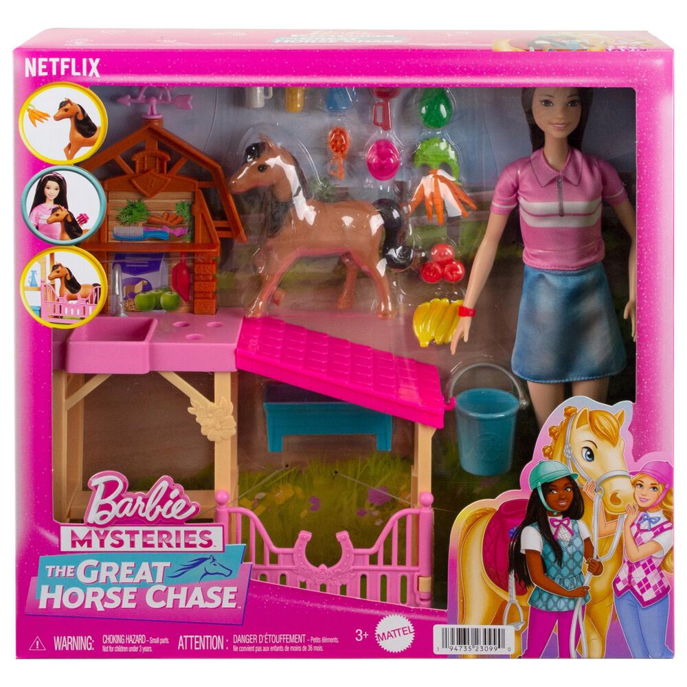 Barbie Mysteries Renees Horse Doll Set in Multicolor, , large