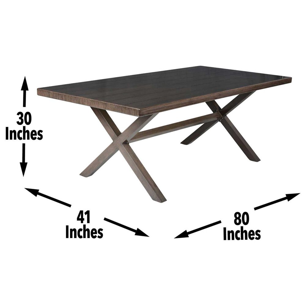 Steve Silver Co. Marina 80&quot; Rectangular Patio Dining Table in Dark Walnut, , large