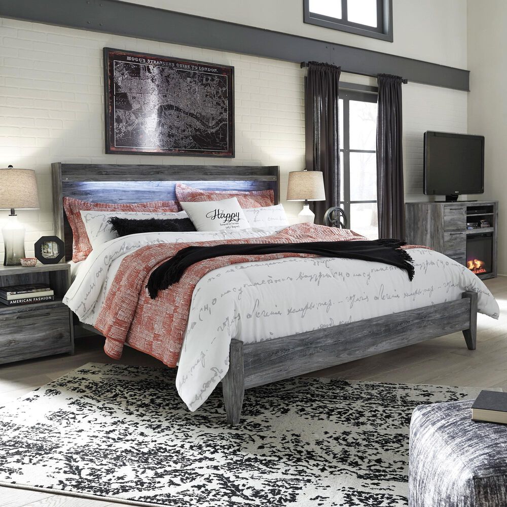 Ashley Baystorm 5-Piece King Bedroom Set in Gray, , large