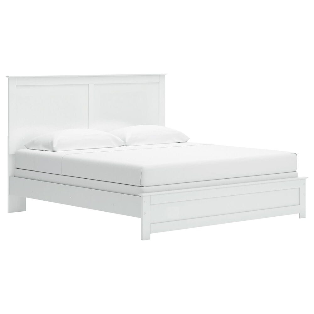Ashley Bostwick Shoals King Panel Bed in White, , large