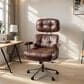 HOMLUX High Back Executive Office Chair with Suede Leather in Dark Brown, , large