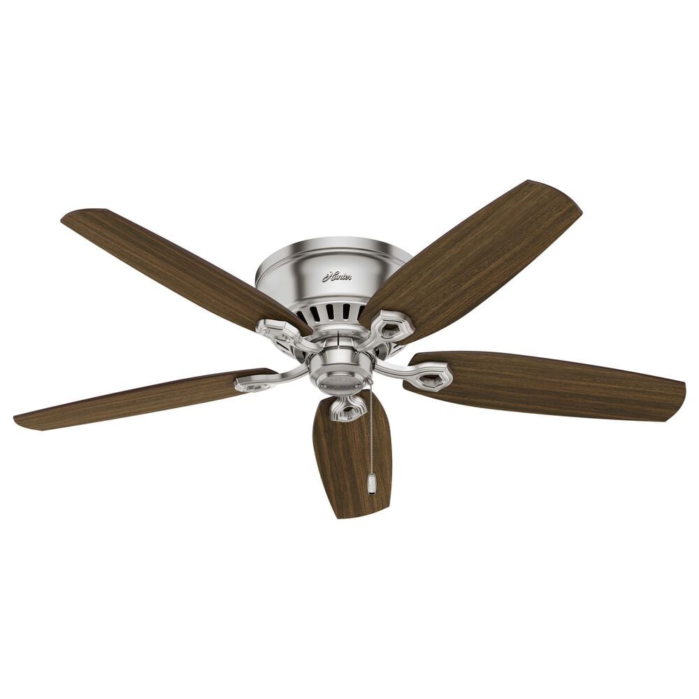 Hunter Builder 52" Low Profile Ceiling Fan with 3 Lights in Brushed Nickel, , large