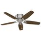 Hunter Builder 52" Low Profile Ceiling Fan with 3 Lights in Brushed Nickel, , large