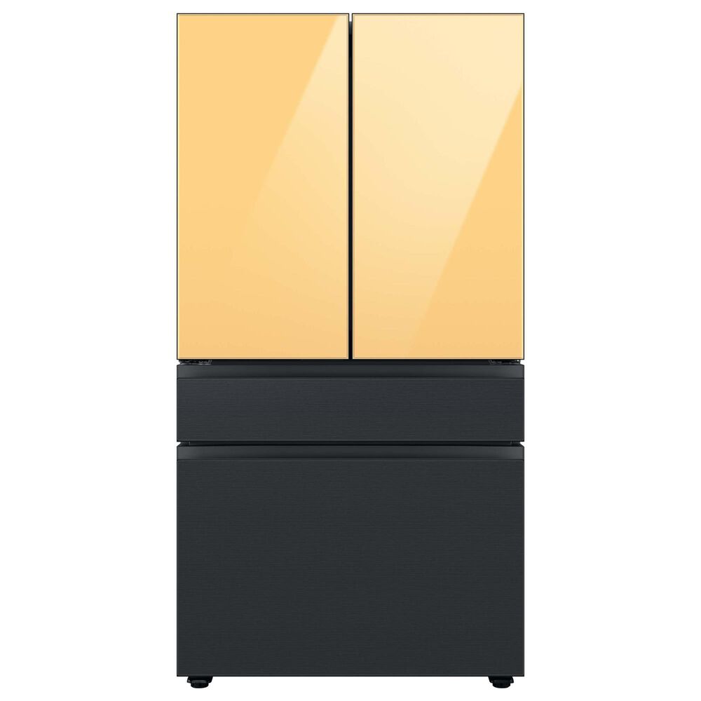 Samsung Bespoke 4-Door French Door Refrigerator Top Panel in Sunrise Yellow Glass, , large
