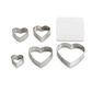 Mrs. Anderson"s 5-Piece Baking Heart Cutter with Storage Container in Stainless Silver, , large