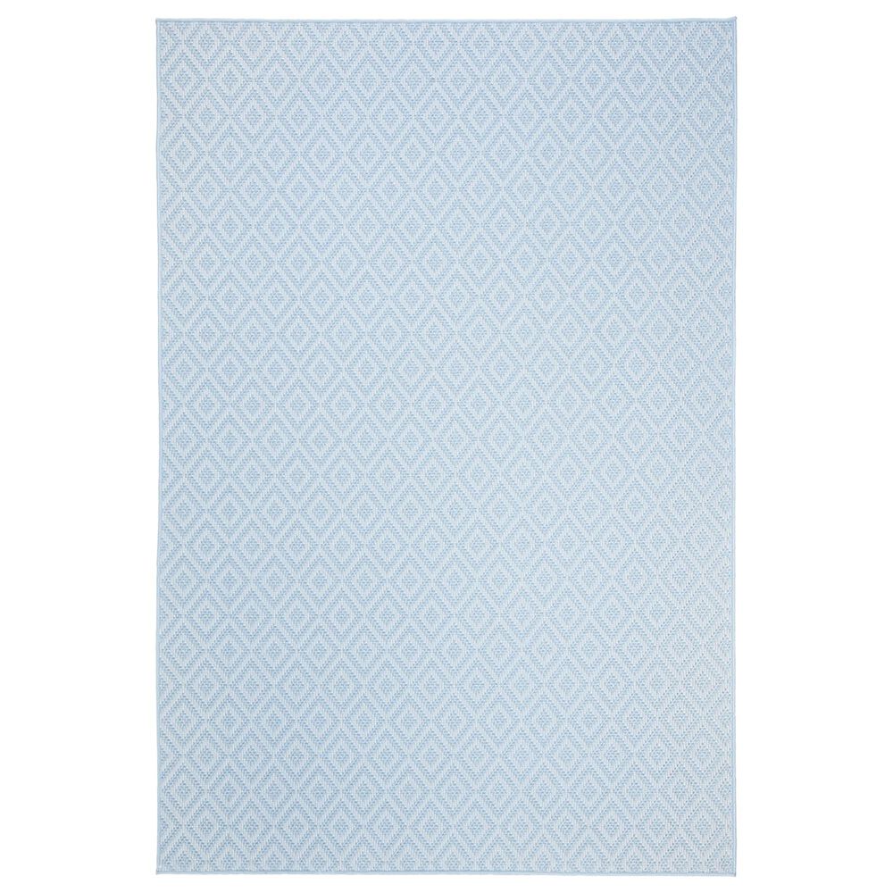 Safavieh Bermuda Geometric 5"3" x 7"6" Light Blue and Cream Indoor/Outdoor Area Performance Rug, , large