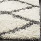 Safavieh Dallas Shag SGD257H-28 2"3" x 8" Ivory/Dark Grey Runner, , large