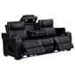 Titanic Furniture All Star Power Reclining Sofa with Power Headrest in Black, , large