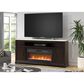 A Plus International Avalon 84" Fireplace TV Stand in Chestnut and White, , large