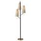 Adesso Daniel Floor Lamp in Black and Antique Brass, , large