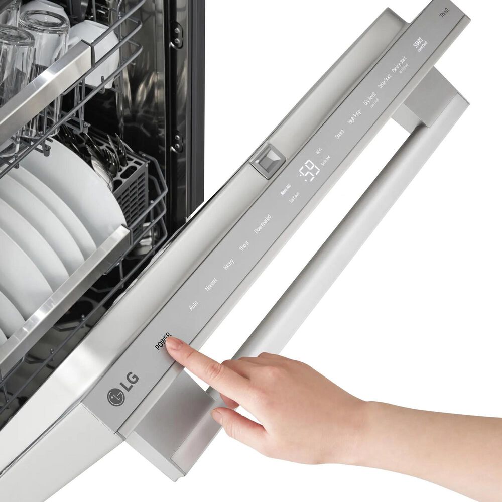 LG 24&quot; Built-In Bar Handle Dishwasher with TrueSteam in PrintProof Stainless Steel, , large