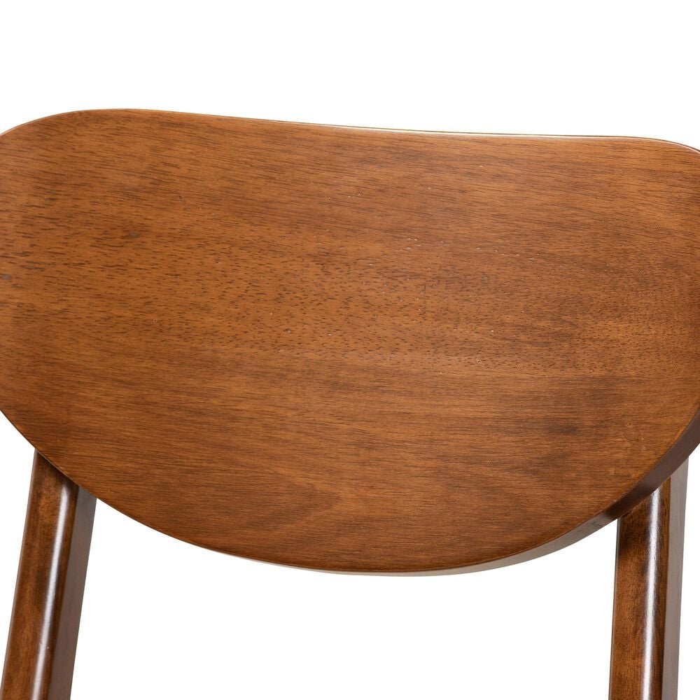Baxton Studio Katya Counter Stool with Grey Cushion in Walnut Brown (Set of 2), , large