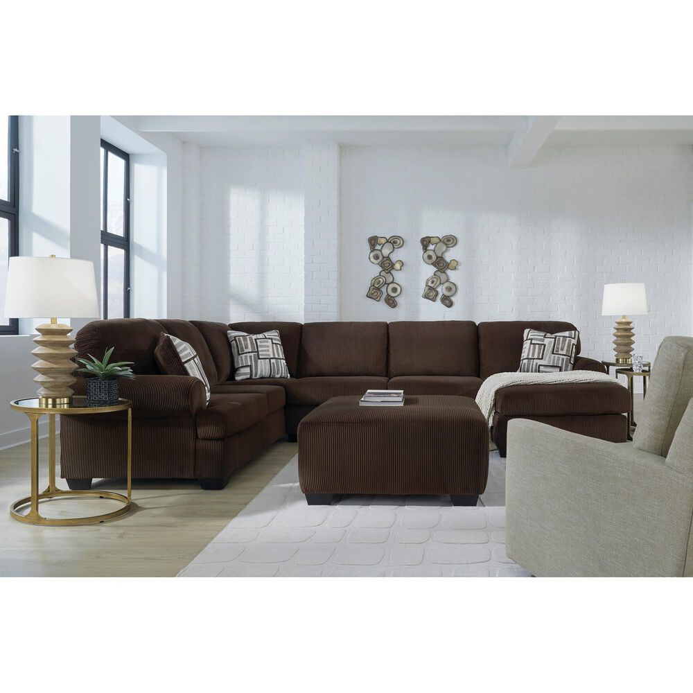 ASHLEY Kimlee 3-Piece Stationary Right Arm Facing Sectional with Chaise in Chocolate, , large