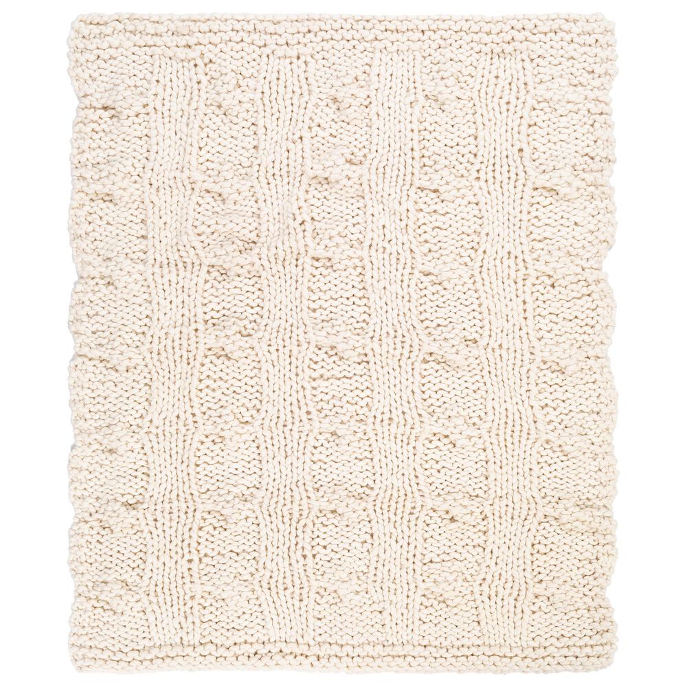 Surya Inc Denton 50" x 70" Throw in Ivory, , large
