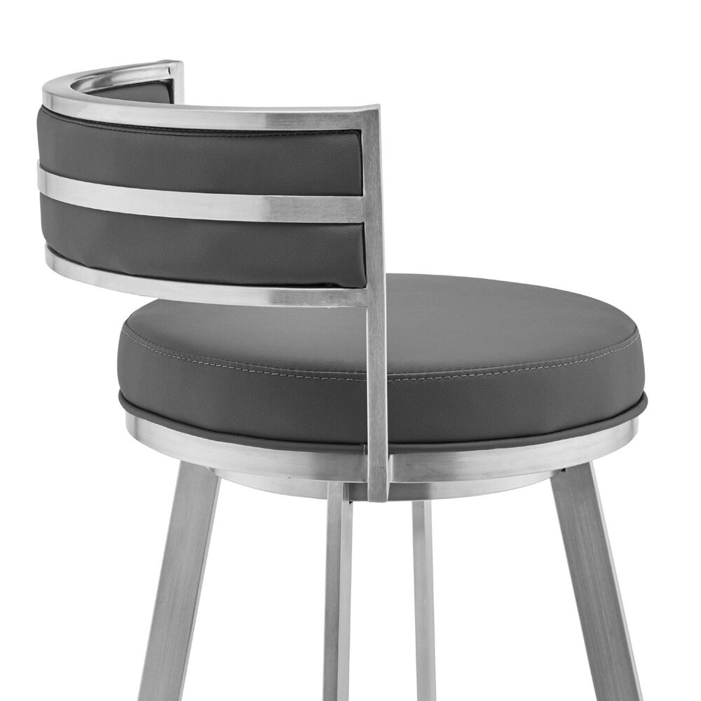 Blue River Naomi and Roman 4-Piece Counter Height Dining Set in Stainless Steel, , large