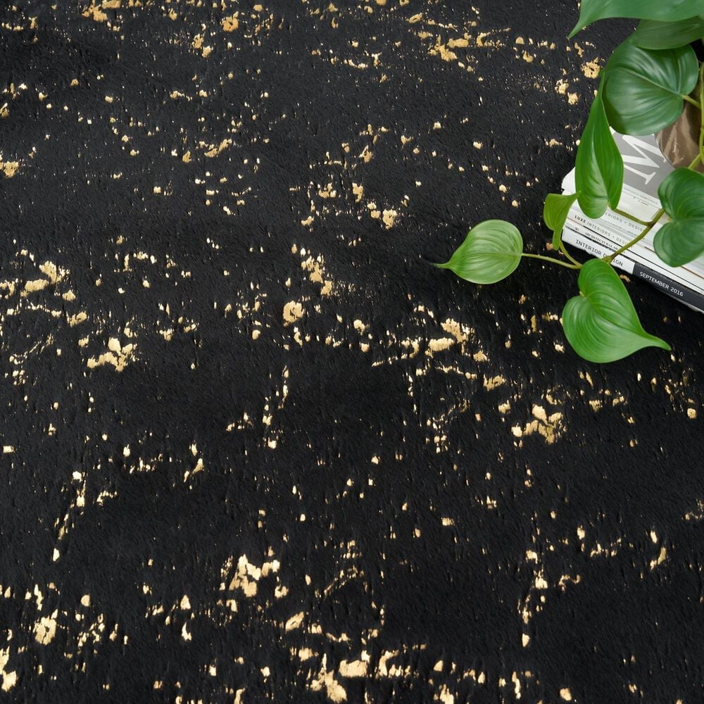 Nourison Cozy Shimmer 5&#39;3&quot; x 7&#39;3&quot; Black Area Rug, , large