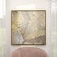 Maple and Jade 40" x 40" Square Palm Tree Metallic Layered Leaf Framed Wall Art in Brown, Black, Beige, Gray and Gold, , large