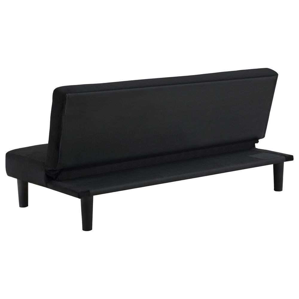 Pacific Landing Stanford Push Back Convertible Sofa Bed in Black, , large
