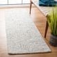 Safavieh Micro-Loop MLP176F 2"3" x 8" Light Grey and Ivory Runner, , large