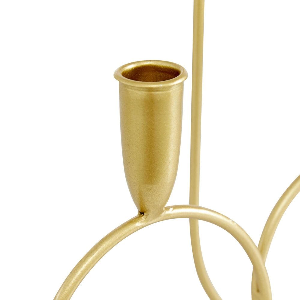 Maple and Jade Metal Decorative Candelabra in Polished Gold, , large