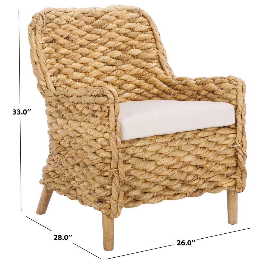 Safavieh Purrl Hyacinth Accent Chair in White, , large